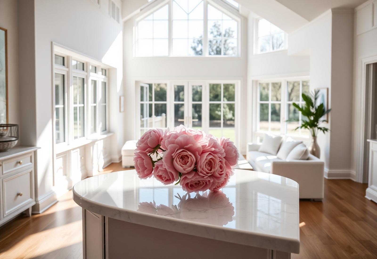Pristine, sunlit Southampton living space cleaned by Luxury Cleaning Services